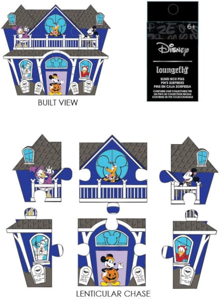 Disney Mickey And Friends Haunted House Loungefly Blind Box Pins