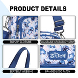Lilo & Stitch Messenger 8" Handbag with Front Pocket