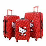 Hello Kitty Red Bow 3 Piece Luggage