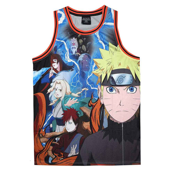 Naruto Sublimated Characters Basketball Jersey