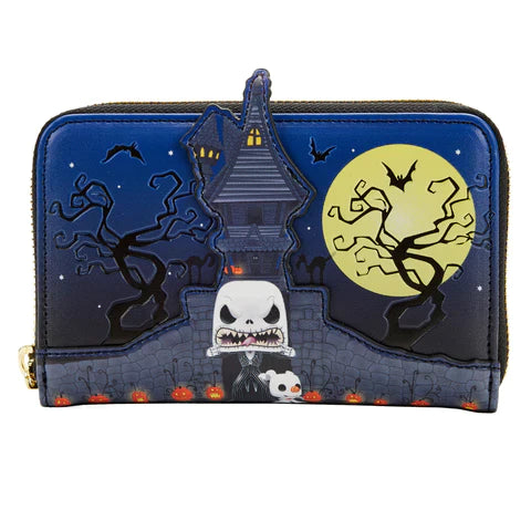 The Nightmare Before Christmas Jack Skellington House Pop! Glow Zip Wallet