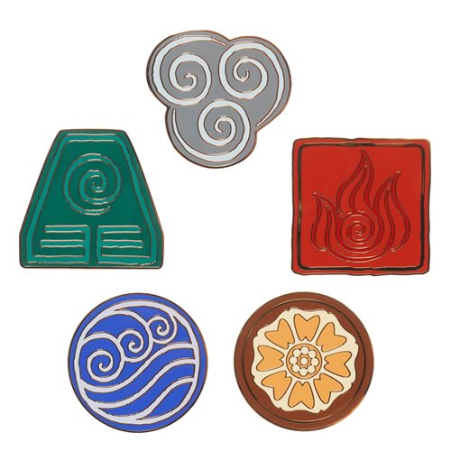 AVATAR THE LAST AIRBENDER ELEMENTS 4 PC PIN SET Loungefly