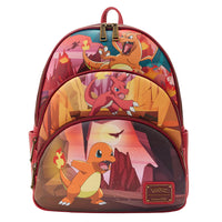 Pokémon Charmander Evolutions Triple Pocket Backpack