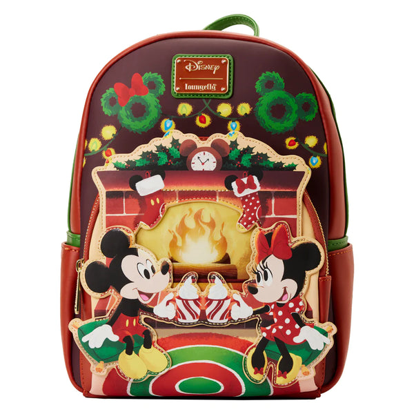Disney Mickey & Minnie Mouse Hot Cocoa Fireplace Mini Backpack