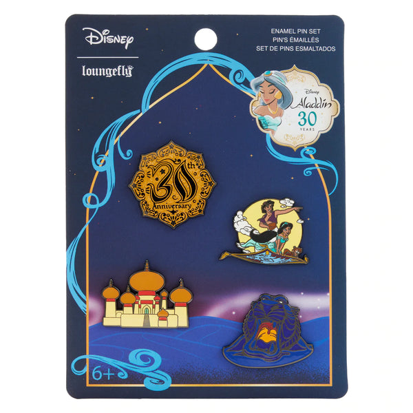 Disney Aladdin 30th Anniversary 4pc Pin Set