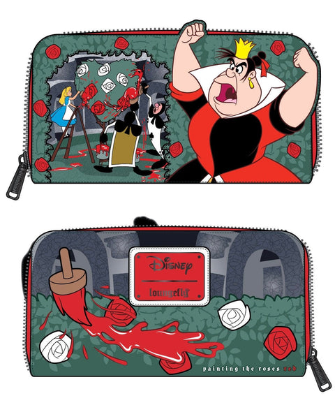 Loungefly Disney Villain Scene Series Queen of Hearts Ziparound Wallet