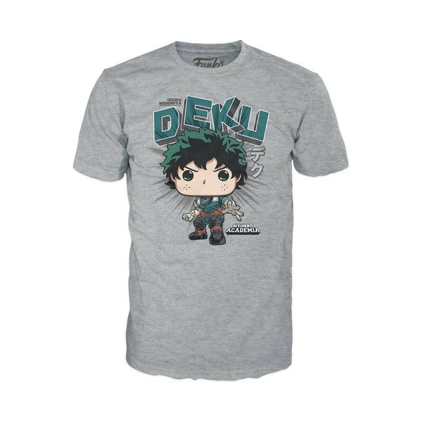My Hero Academia Deku Adult Gray Pop! T-Shirt